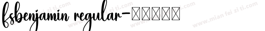 fsbenjamin regular字体转换